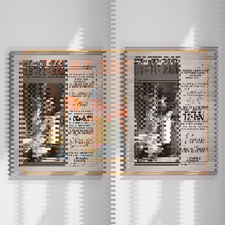 Mechanic Dad's Custom Canvas - Funny Photo Art for His Garage