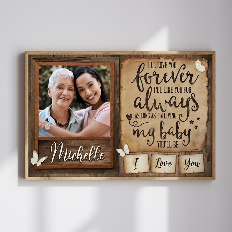 Mothers day gifts for mom from daughter - Love You Forever Custom Canvas | Familywalldecor CA