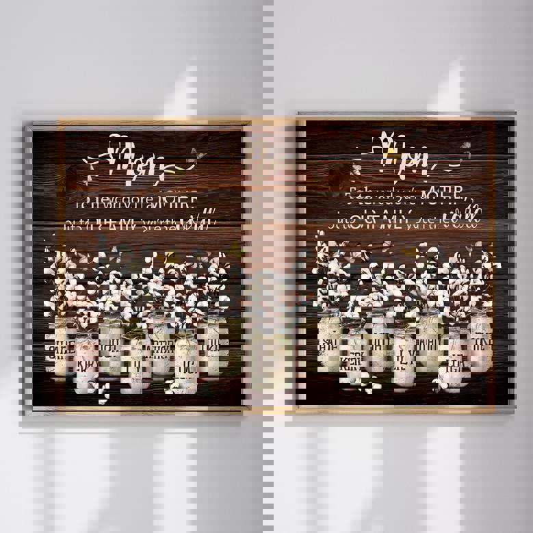 Mother's Flower Jar Canvas - Heartfelt Custom Photo Gift