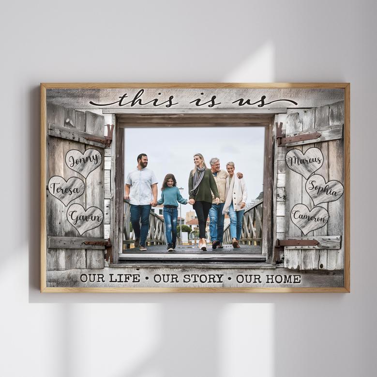 Personalized Family Photo Canvas - This Is Us Our Life, Story, and Home | Familywalldecor AU