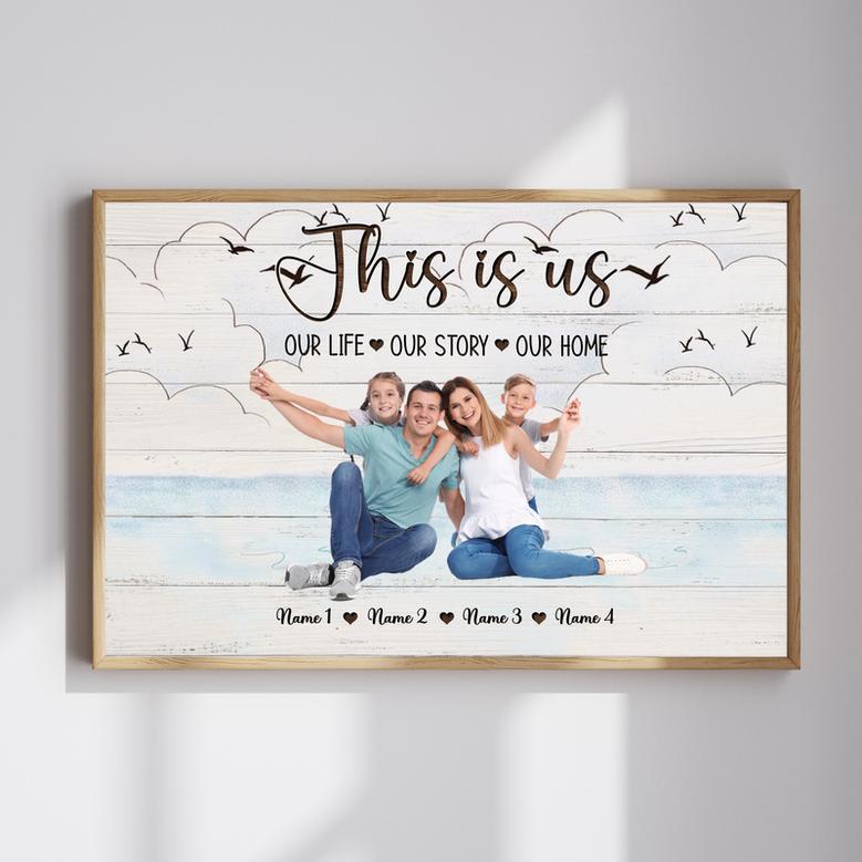 This Is Us Custom Photo Canvas Family on The Beach Background | Familywalldecor CA