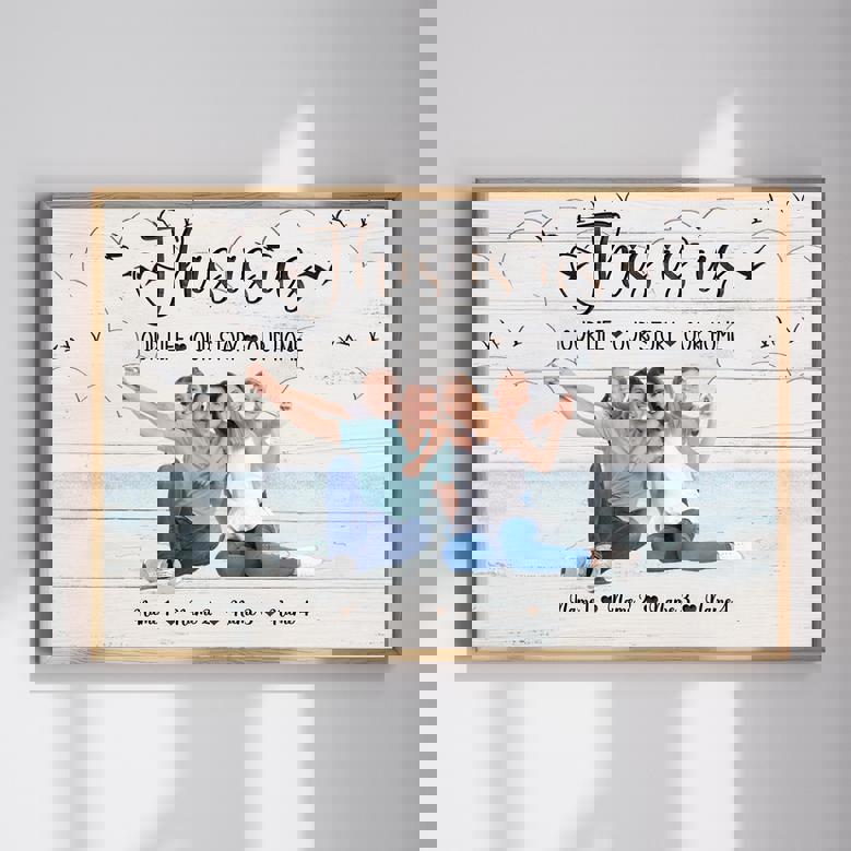 This Is Us Custom Photo Canvas Family on The Beach Background This Is Us Custom Photo Canvas Family on The Beach Background