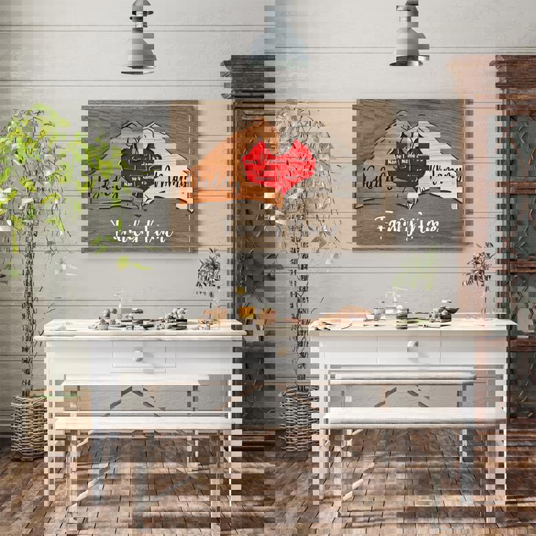 Custom Puzzle Canvas - Love-Filled Wall Art for Mom & Dad