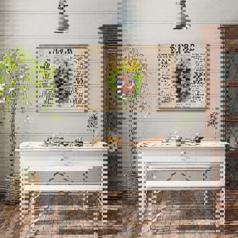 To My Dad custom canvas from daughter, wall decor with heartfelt quote, gift for dad for Father's Day, birthday, or Christmas To My Dad custom canvas from daughter, wall decor with heartfelt quote, gift for dad for Father's Day, birthday, or Christmas