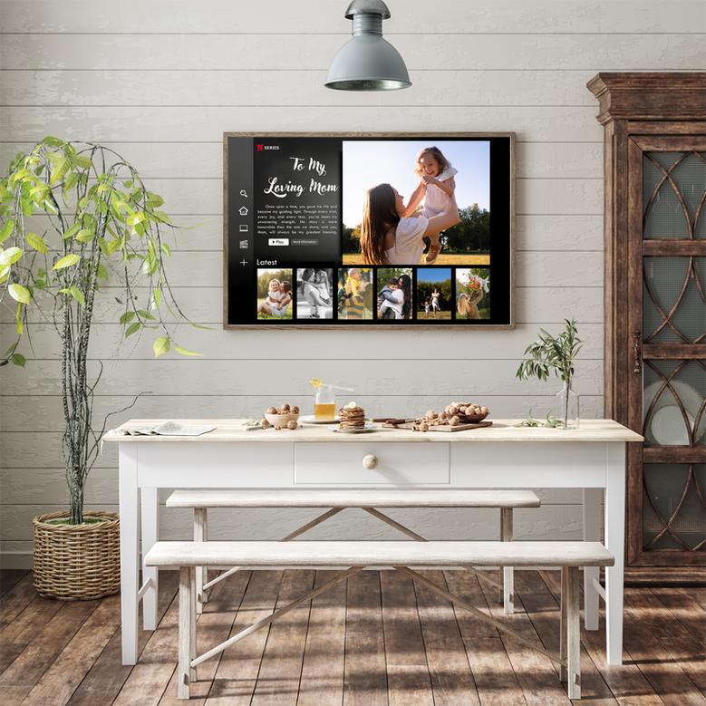 To My Loving Mom - Netflix-Themed Canvas Home Decor Gift