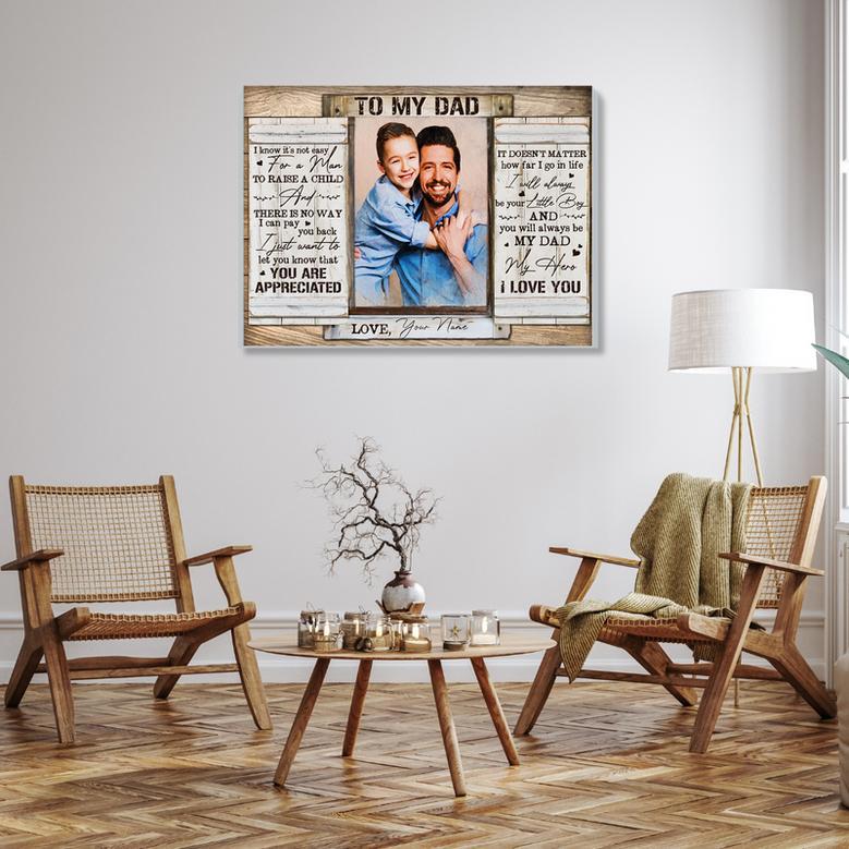 ‘Heroic Father’ Canvas – Meaningful Gift For Dad From Son