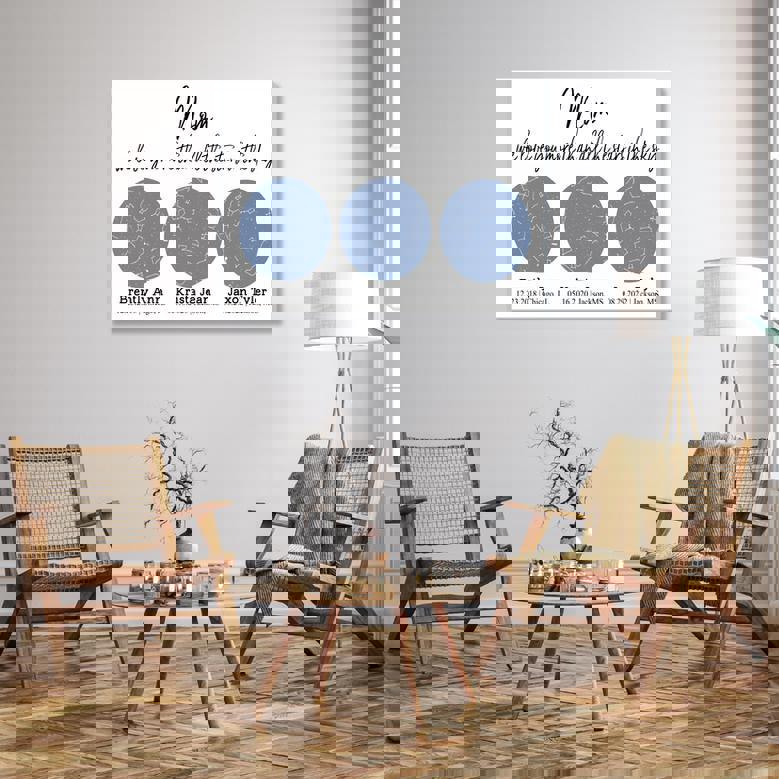 Star Map Canvas Gift for Mom - Love Beyond the Stars (Custom)