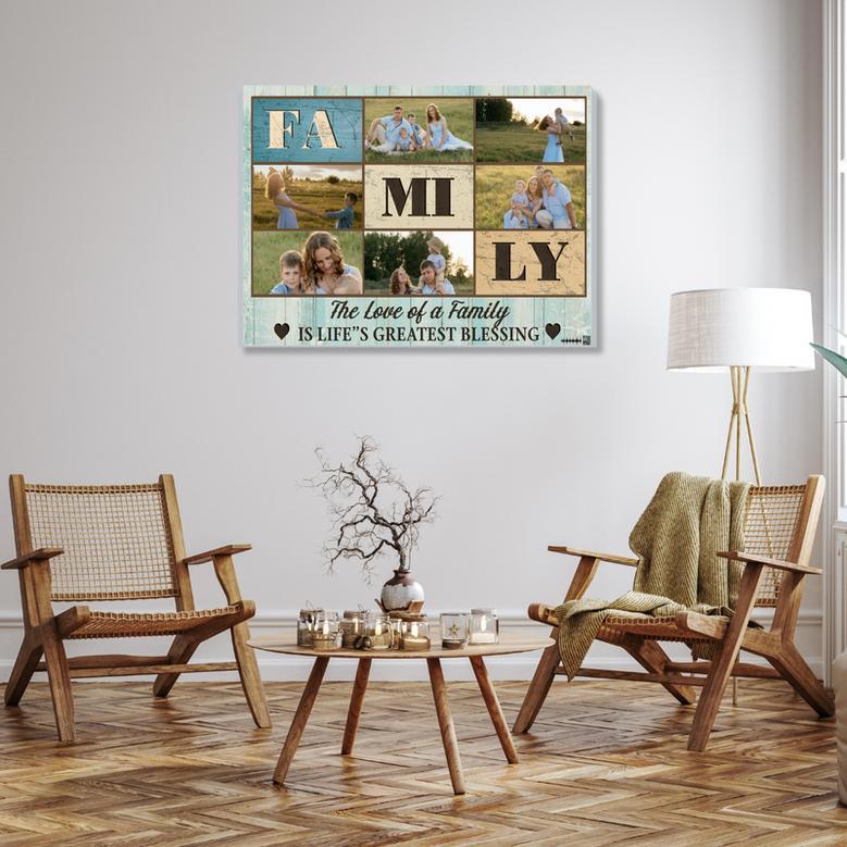 The Love of a Family Custom Photo Canvas