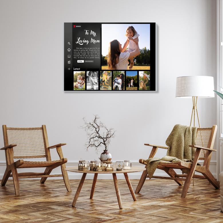 To My Loving Mom - Netflix-Themed Canvas Home Decor Gift