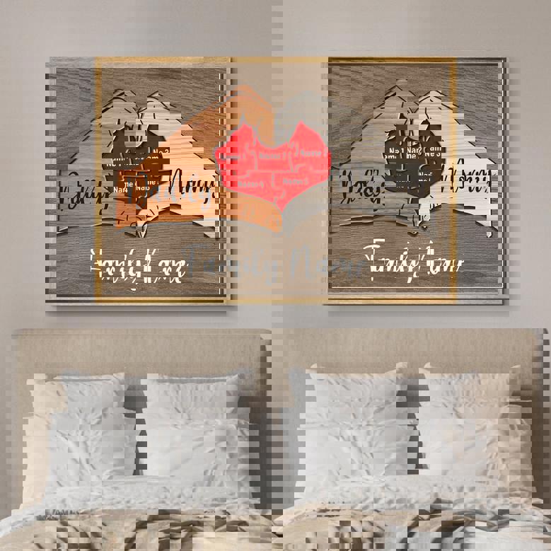 Custom Puzzle Canvas - Love-Filled Wall Art for Mom & Dad