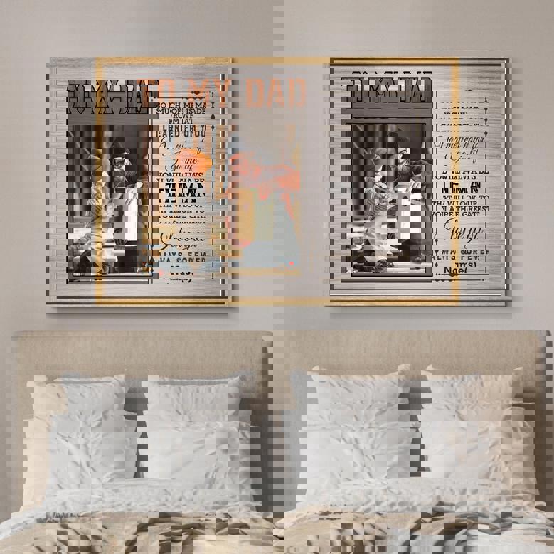 Mechanic Dad's Custom Canvas - Funny Photo Art for His Garage