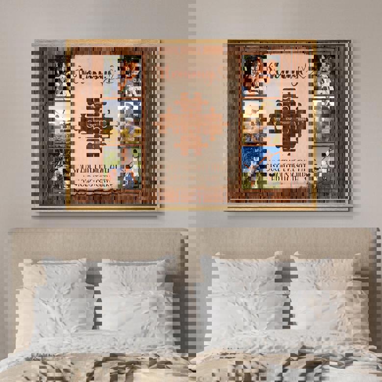 Mom You Are The Piece That Hold Us Together Custom Photo Canvas
