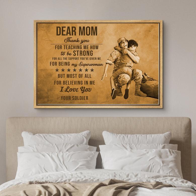 Dear Mom Custom Photo Canvas - Thoughtful Gift for Veteran Mom