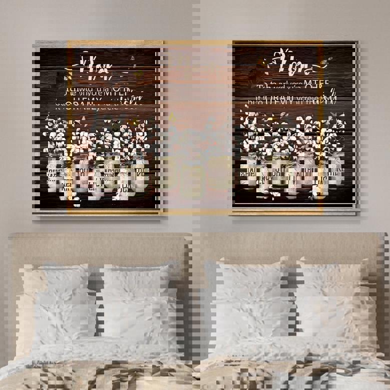 Mother's Flower Jar Canvas - Heartfelt Custom Photo Gift