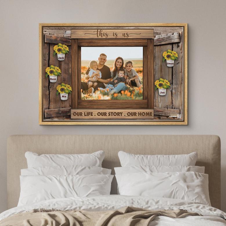 This Is Us Canvas - Rustic Sunflower Style Wall Art