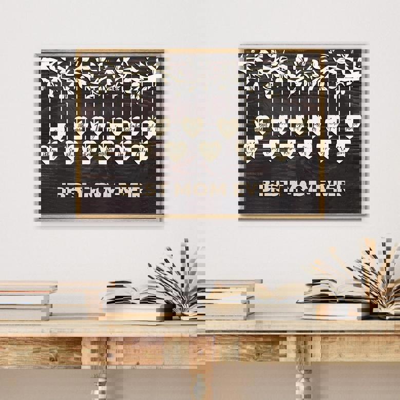 Custom Family Tree Canvas Gift for Mom - Personalized Names