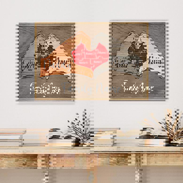Custom Puzzle Canvas - Love-Filled Wall Art for Mom & Dad