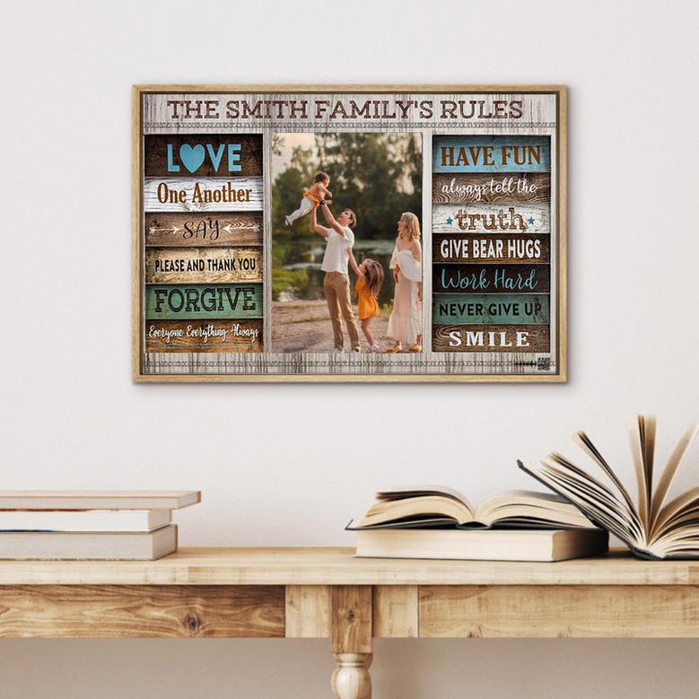 Family Rule Custom Canvas Wall Home Decor