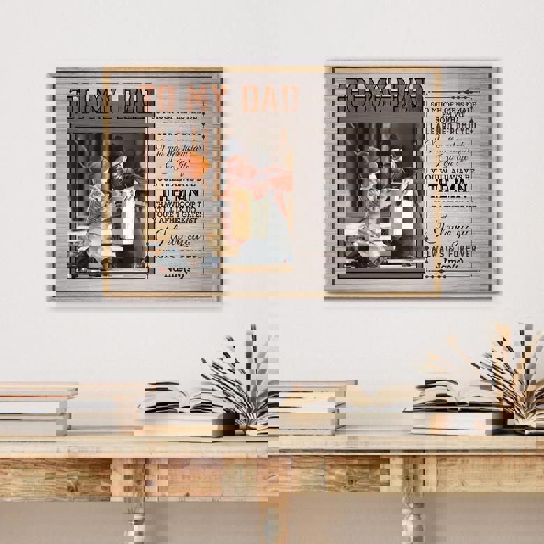 Mechanic Dad's Custom Canvas - Funny Photo Art for His Garage