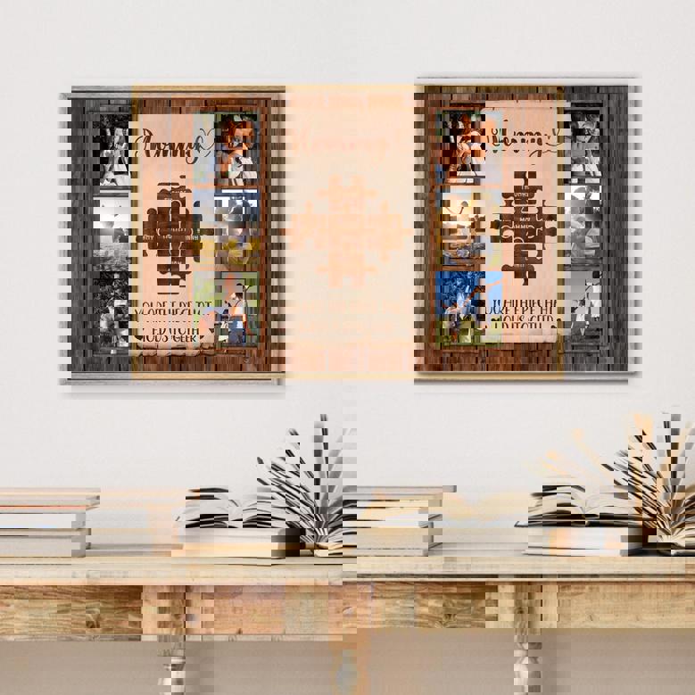 Mom You Are The Piece That Hold Us Together Custom Photo Canvas