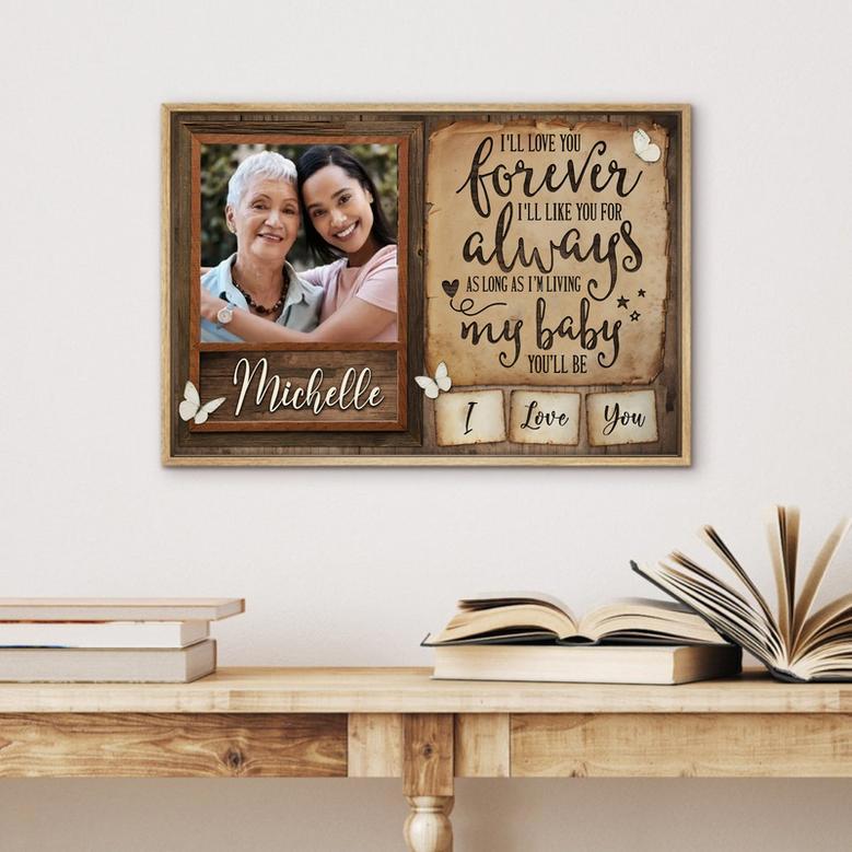 Mothers day gifts for mom from daughter - Love You Forever Custom Canvas