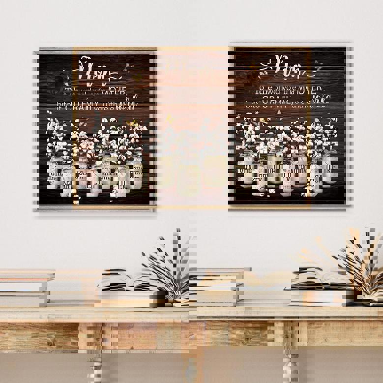 Mother's Flower Jar Canvas - Heartfelt Custom Photo Gift