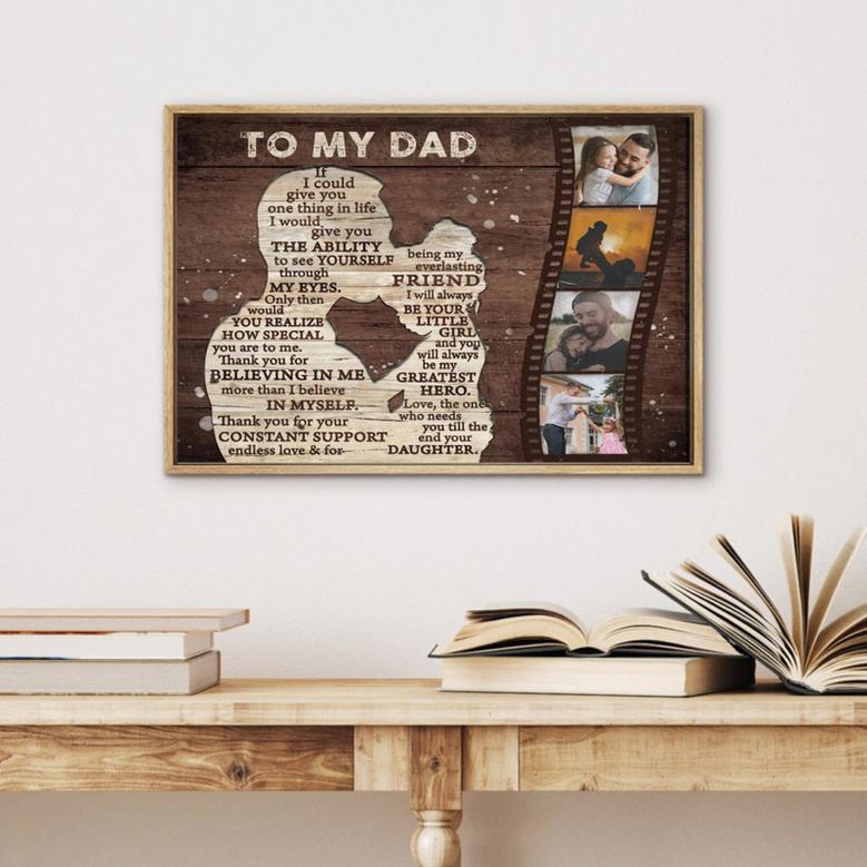 Personalized To My Dad Canvas - Gift For Dad From Daughter