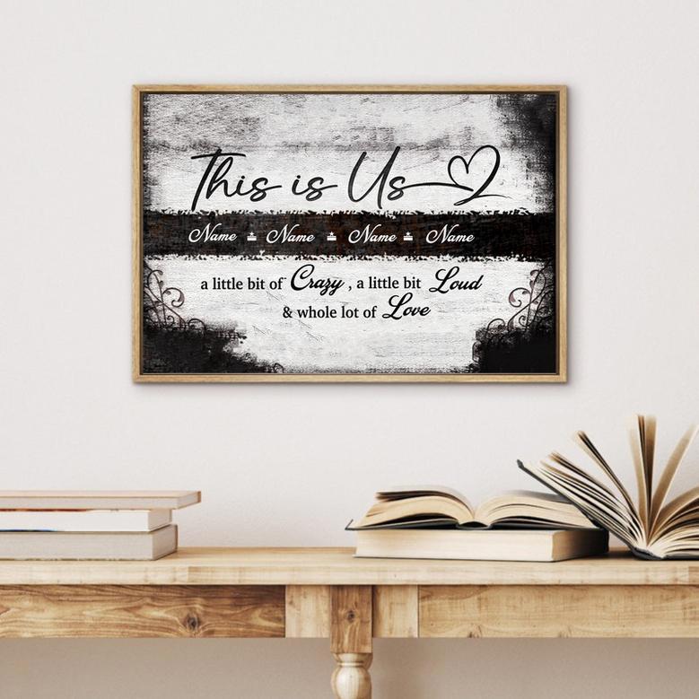 This Is Us Custom Family Name Canvas - Rustic Wall Decor