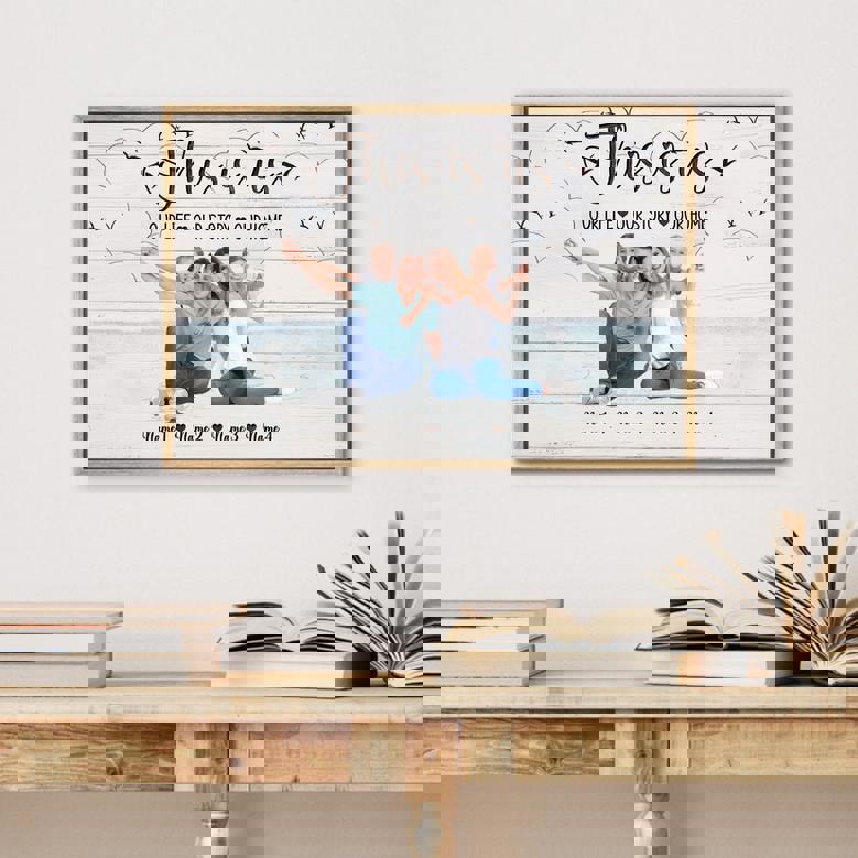 This Is Us Custom Photo Canvas Family on The Beach Background This Is Us Custom Photo Canvas Family on The Beach Background