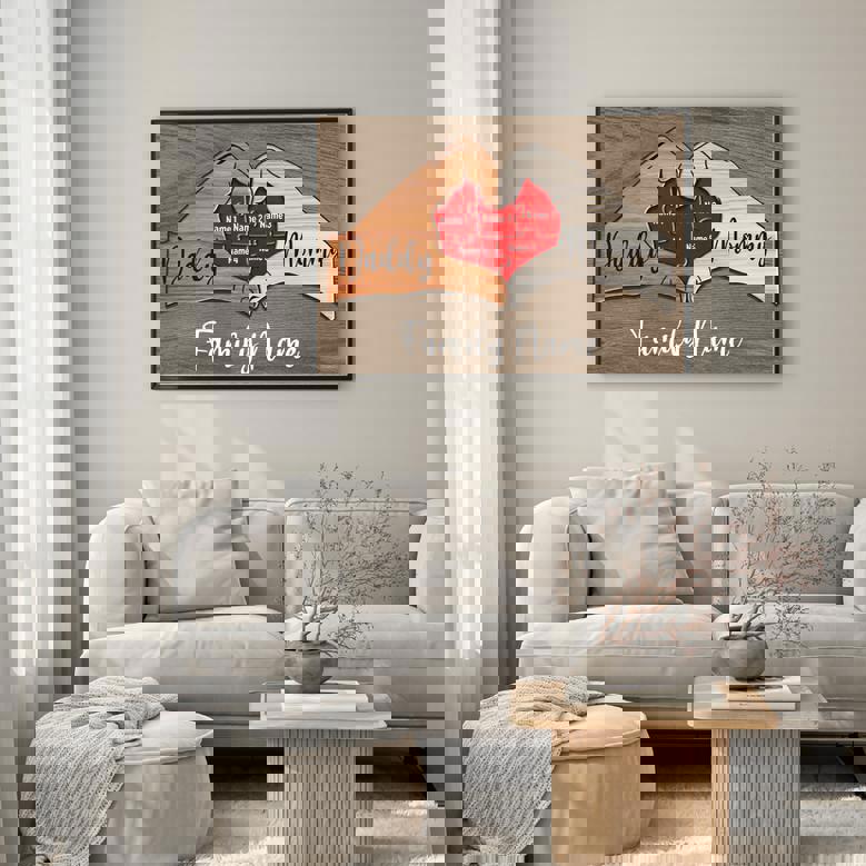 Custom Puzzle Canvas - Love-Filled Wall Art for Mom & Dad