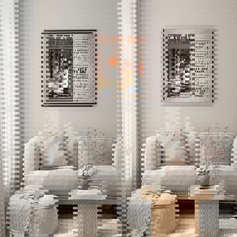 Mechanic Dad's Custom Canvas - Funny Photo Art for His Garage