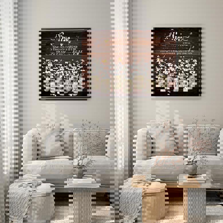 Mother's Flower Jar Canvas - Heartfelt Custom Photo Gift