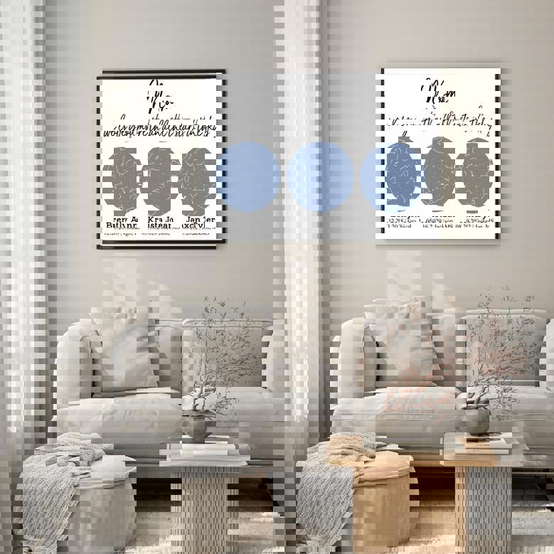 Star Map Canvas Gift for Mom - Love Beyond the Stars (Custom)