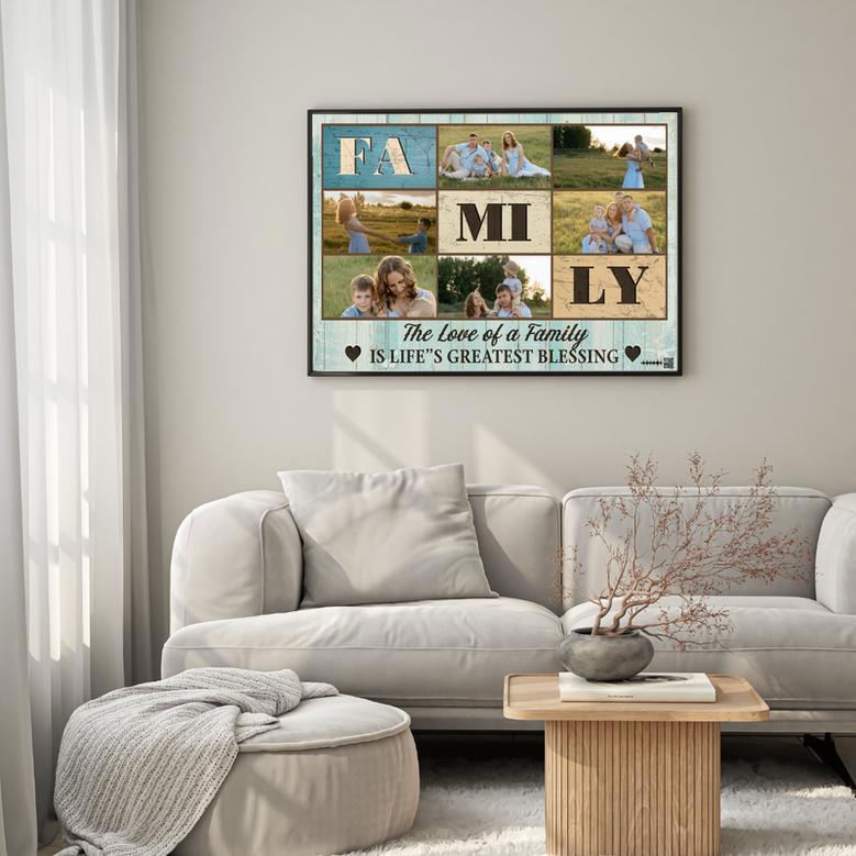 The Love of a Family Custom Photo Canvas