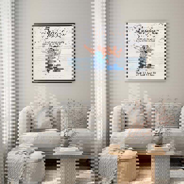 This Is Us Custom Photo Canvas Family on The Beach Background This Is Us Custom Photo Canvas Family on The Beach Background