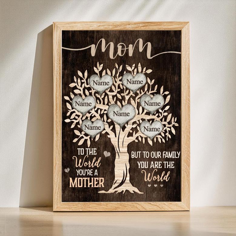 Mommy To The World You Are One Person Canvas Gift for Mom