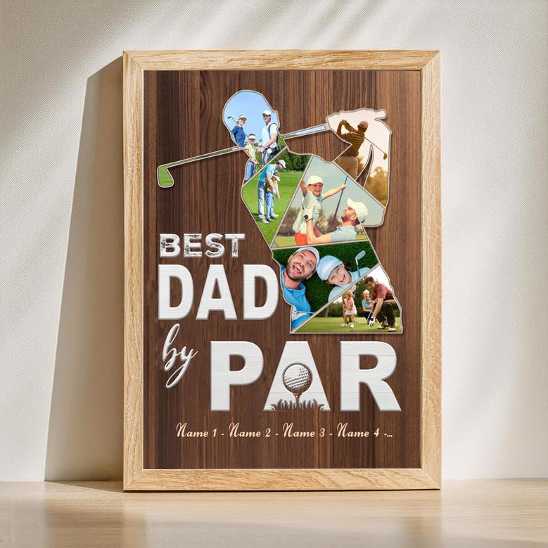 Personalized Dad Golf Photo Collage Canvas – Custom Father’s Day Gift for Dad | Familywalldecor AU