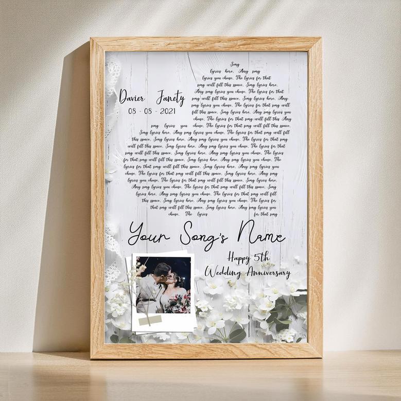 Personalized Song Lyrics Canvas - Unique Anniversary Gift Wall Art | Familywalldecor AU