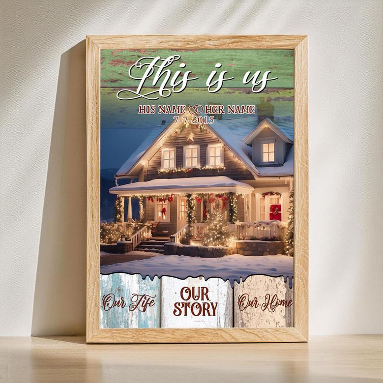 This Is Us Custom Photo Canvas - Christmas Reunion Home Decor Gift | Familywalldecor DE