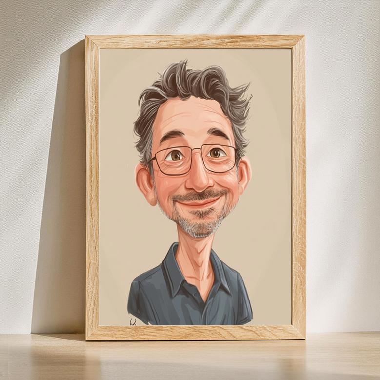 Uncle Caricature Portrait – Creative Personalized Family Gift