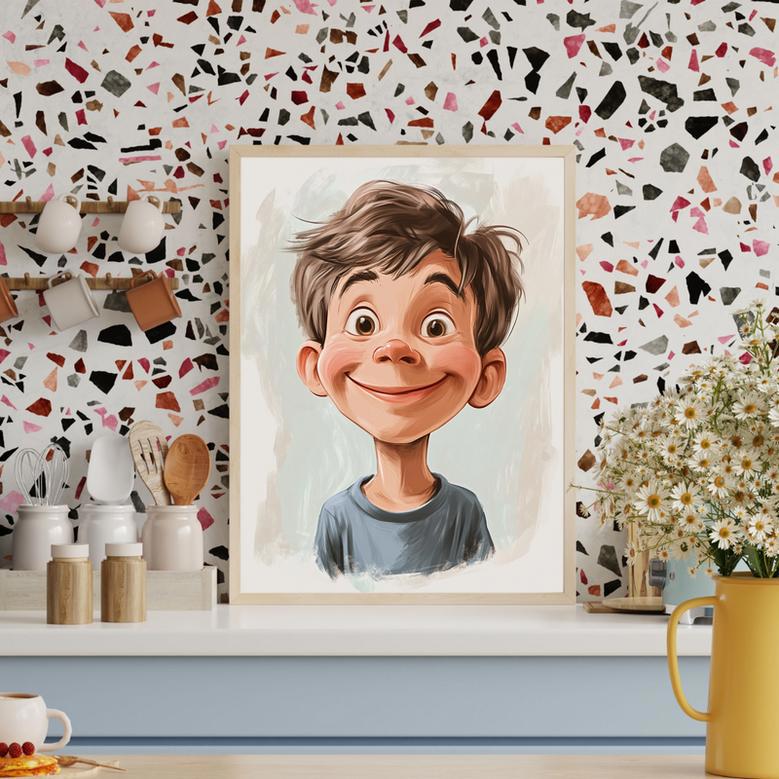 Brother Caricature Portrait – Fun Personalized Wall Art