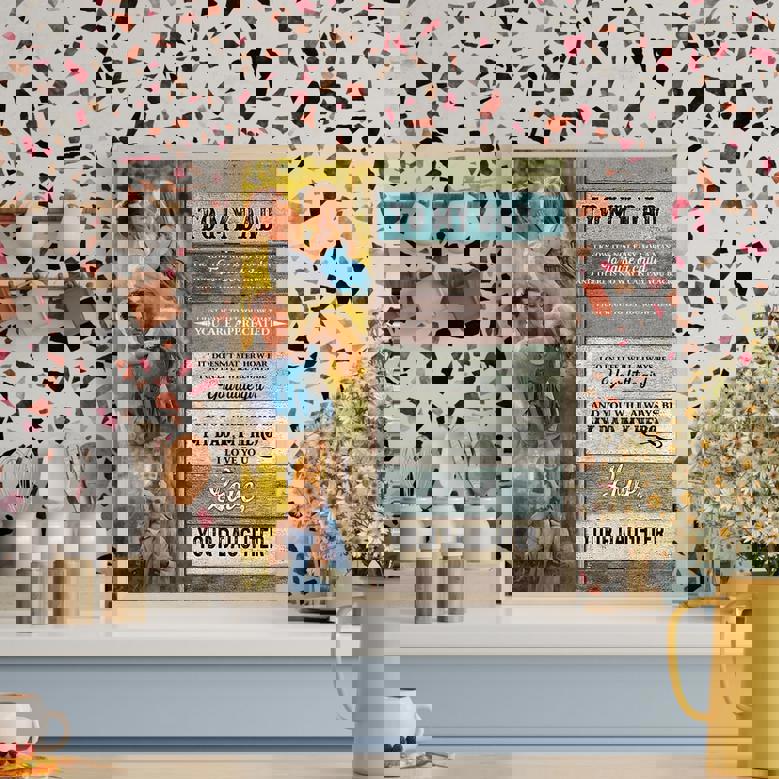 Dad from daughter canvas with 'You'll Always Be My Dad, My Hero' message, personalized names, meaningful Father's Day gift Dad from daughter canvas with 'You'll Always Be My Dad, My Hero' message, personalized names, meaningful Father's Day gift