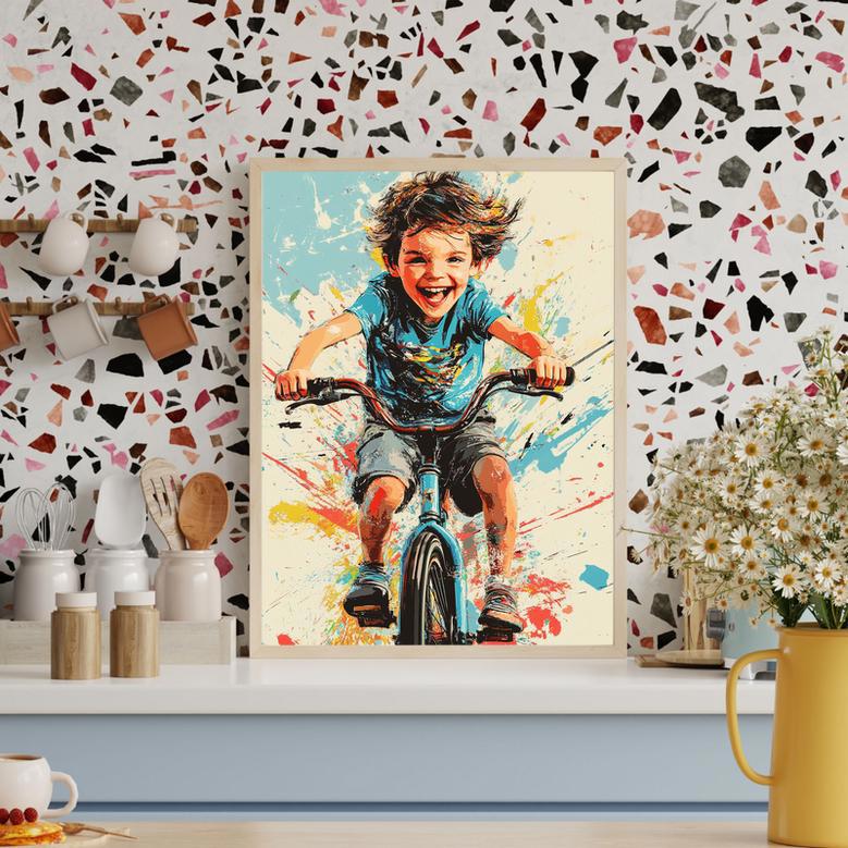 Son Pop Art Portrait Playful And Bright Custom Room Decor