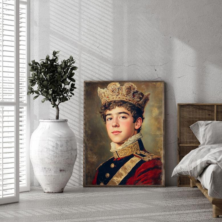 Brother Family Regal Portrait – Bold Custom Royal-Inspired Display