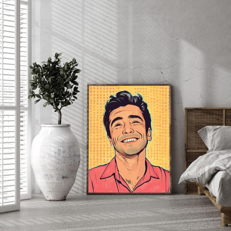 Dad Pop Art Portrait – Bold And Vibrant Custom Wall Art