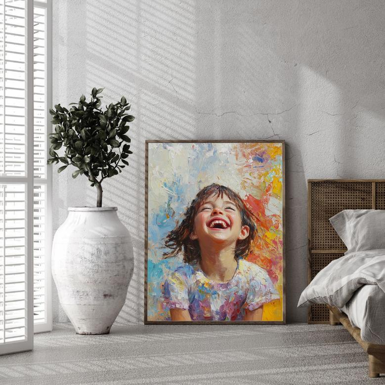 Daughter Oil Painting Portrait – Beautiful Custom Home Decor