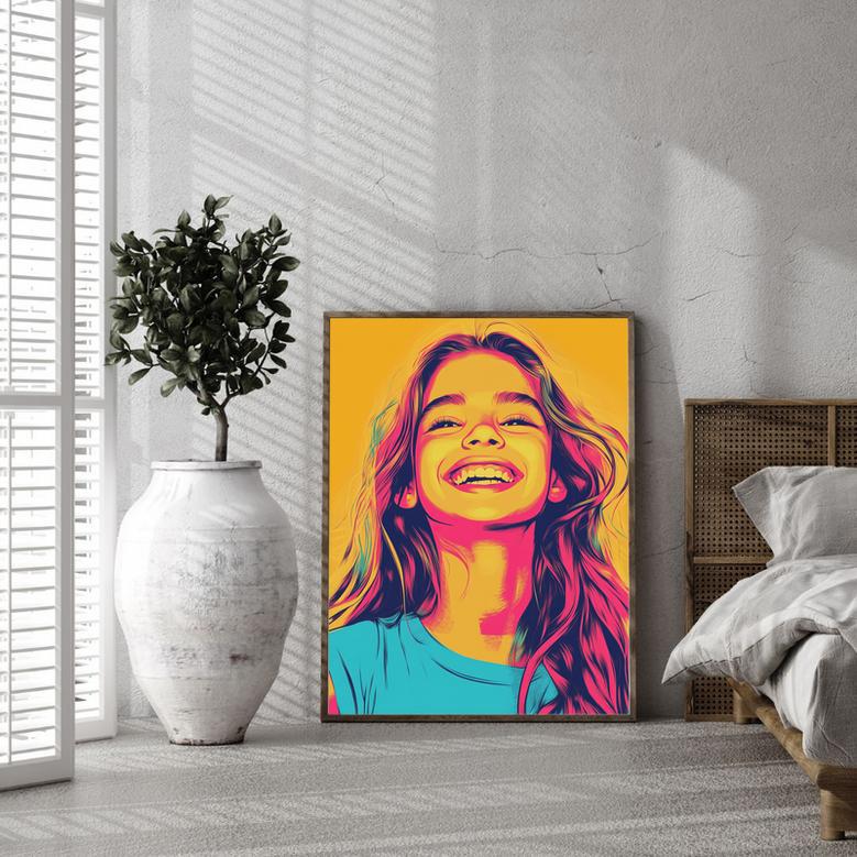 Daughter Pop Art Portrait – Vibrant And Fun Personalized Art