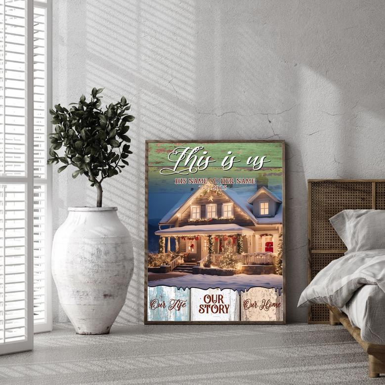 This Is Us Custom Photo Canvas - Christmas Reunion Home Decor Gift