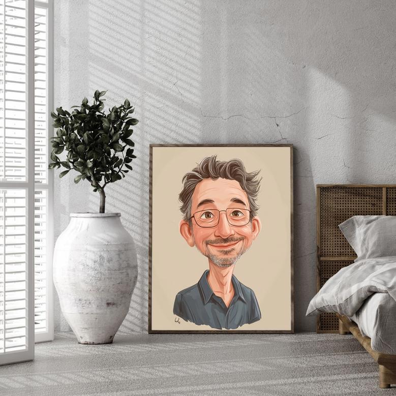 Uncle Caricature Portrait – Creative Personalized Family Gift