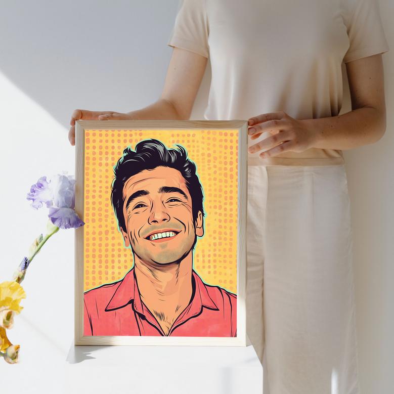 Dad Pop Art Portrait – Bold And Vibrant Custom Wall Art